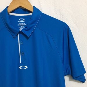 Oakley Hydrolix Polo Shirt Blue Mens Medium